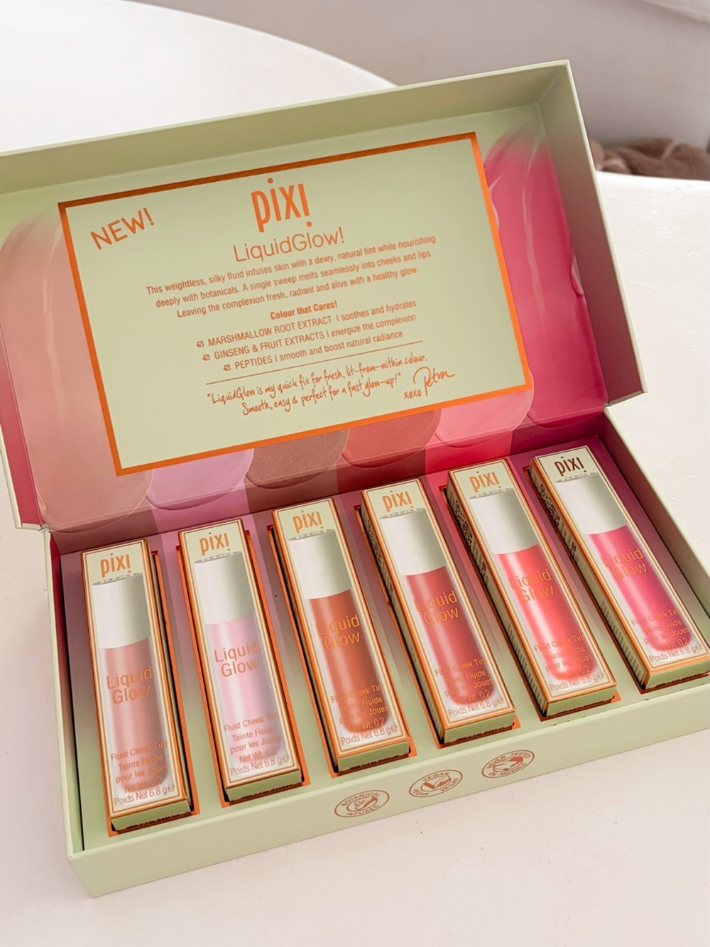 6 x pixi Liquid Glow Sheer Tint - Pink Shades Set